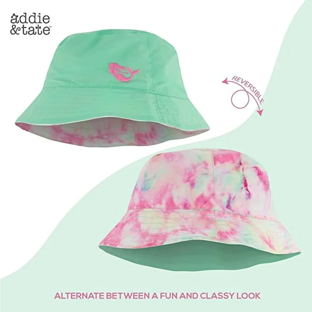 Kids Bucket Hat for Girls & Boys, Packable Fun & Cool Reversible Beach Sun Teen